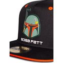 difuzed-flat-brim-youth-boba-fett-bounty-hunter-the-mandalorian-star-wars-black-and-orange-snapback-cap