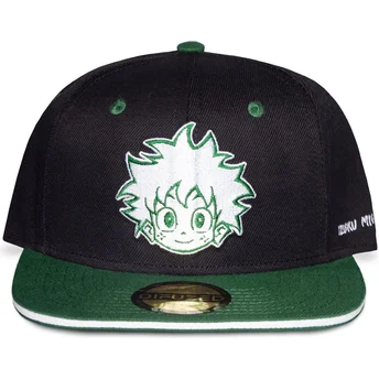 Casquette plate noire et verte snapback Izuku Midoriya My Hero Academia Difuzed