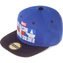 casquette-plate-bleue-et-noire-snapback-the-falcon-and-the-winter-soldier-logo-marvel-comics-difuzed