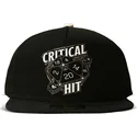 casquette-plate-noire-snapback-critical-hit-dice-dungeons-dragons-difuzed