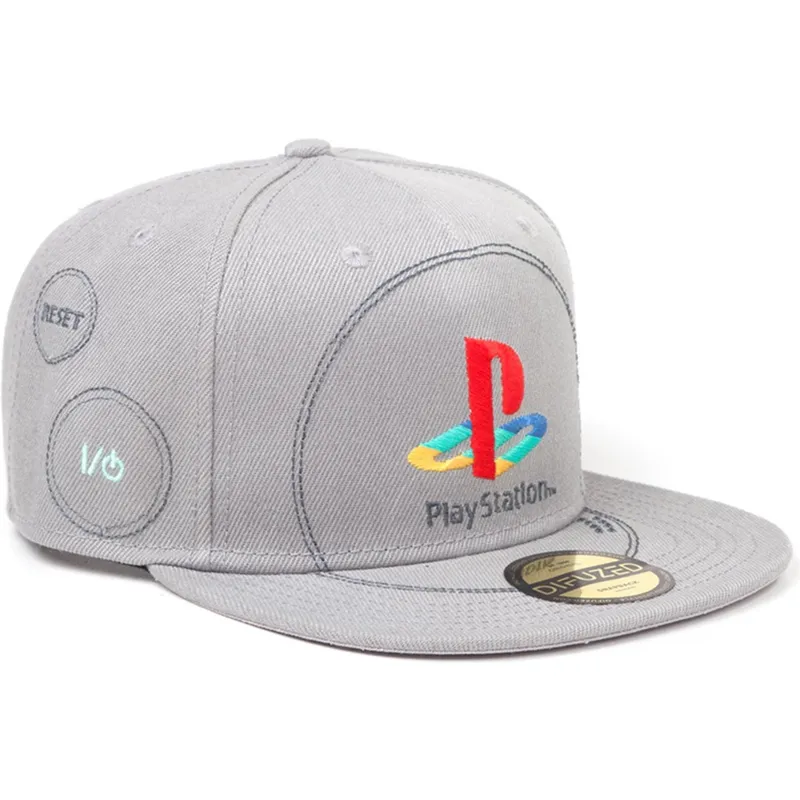 petten-plat-grijs-snapback-sony-van-difuzed
