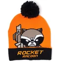 bonnet-orange-et-noir-avec-pompom-rocket-raccon-kawaii-art-marvel-comics-difuzed