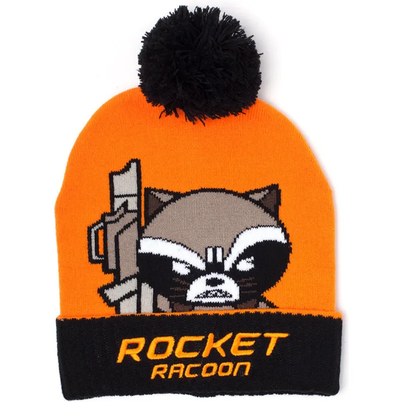 mutsen-pompom-oranje-rocket-raccon-kawaii-art-marvel-comics-van-difuzed