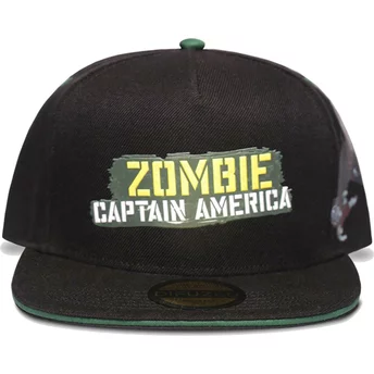 Gorra plana negra snapback Capitán América Zombie What If...? Marvel Comics de Difuzed