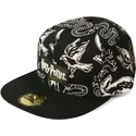 casquette-plate-noire-snapback-3d-embroidery-harry-potter-difuzed