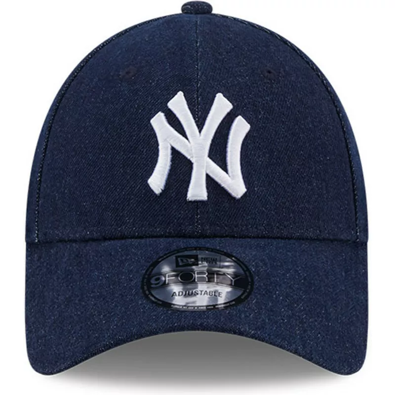 new-era-curved-brim-9forty-denim-new-york-yankees-mlb-navy-blue-adjustable-cap