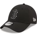 new-era-curved-brim-9forty-black-and-silver-boston-red-sox-mlb-black-adjustable-cap
