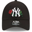 gorra-curva-negra-ajustable-9forty-rose-de-new-york-yankees-mlb-de-new-era