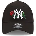 new-era-curved-brim-9forty-rose-new-york-yankees-mlb-black-adjustable-cap