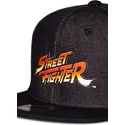 casquette-plate-noire-snapback-street-fighter-logo-difuzed