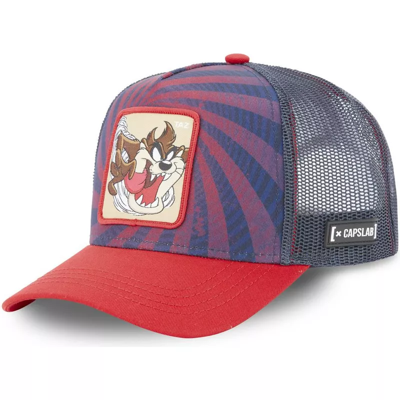 capslab-tasmanian-devil-loo5-taz2-looney-tunes-navy-blue-and-red-trucker-hat