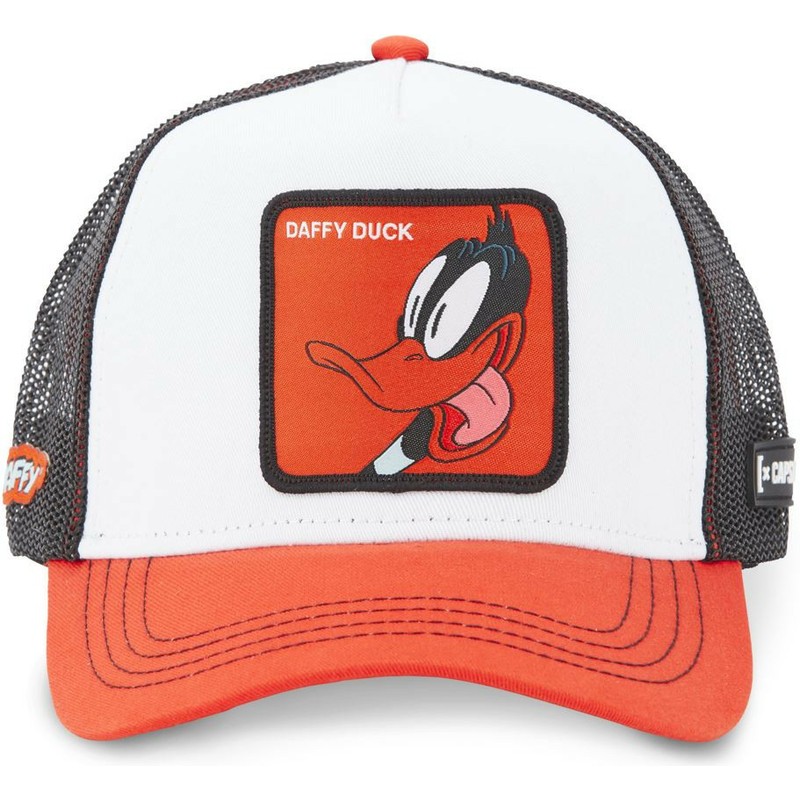 capslab-daffy-duck-loo5-daf1-looney-tunes-white-black-and-red-trucker-hat
