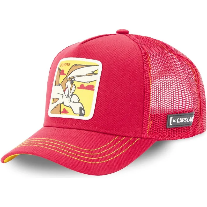 petten-gebogen-rood-snapback-coyote-looney-tunes-van-capslab petten-gebogen-rood-snapback-coyote-looney-tunes-van-capslab