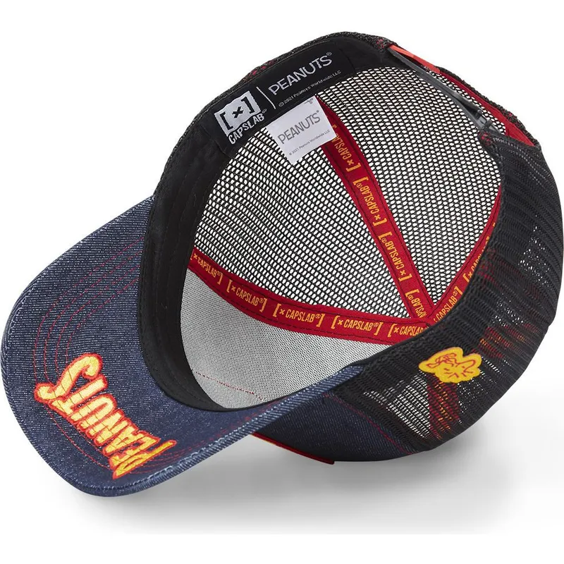 petten-gebogen-marineblauw-snapback-snoopy-pinda-s-van-capslab