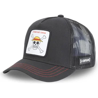 Casquette trucker noire Straw Hat Pirates SKU2 One Piece Capslab