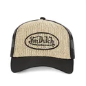 casquette-trucker-marron-et-noire-paille-von-dutch