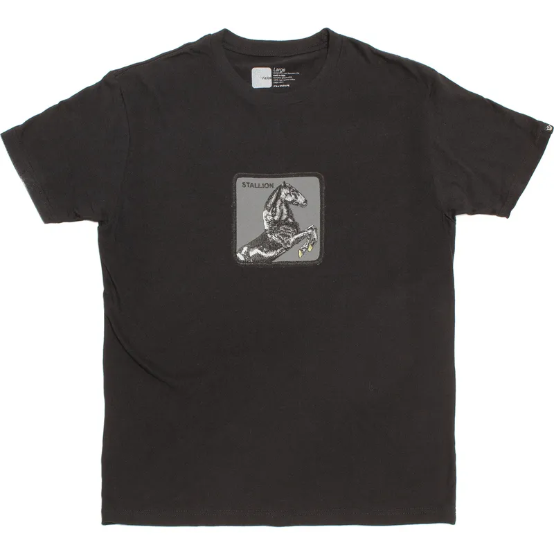 t-shirt-korte-mouw-zwart-van-stallion-very-stable-the-farm-van-goorin-bros