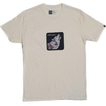 Camiseta de manga corta beige lobo Lone Wolf Pawsome The Farm de Goorin Bros.
