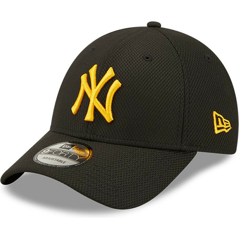 new-era-curved-brim-orange-logo-9forty-diamond-era-new-york-yankees-mlb-black-adjustable-cap