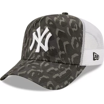 Gorra trucker camuflaje negro A Frame Seasonal Camo de New York Yankees MLB de New Era