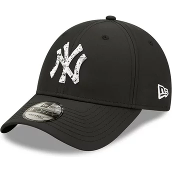 Gorra curva negra ajustable 9FORTY Sports Clip de New York Yankees MLB de New Era