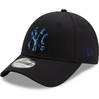 Gorra curva azul marino ajustable 9FORTY Camo Infill de New York Yankees MLB de New Era