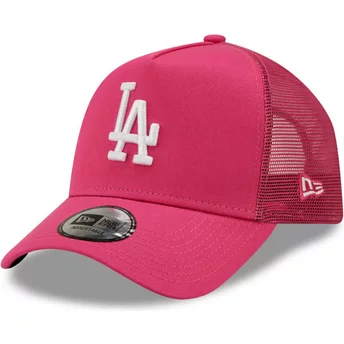 New Era A Frame Tonal Mesh Los Angeles Dodgers MLB Pink Trucker Hat