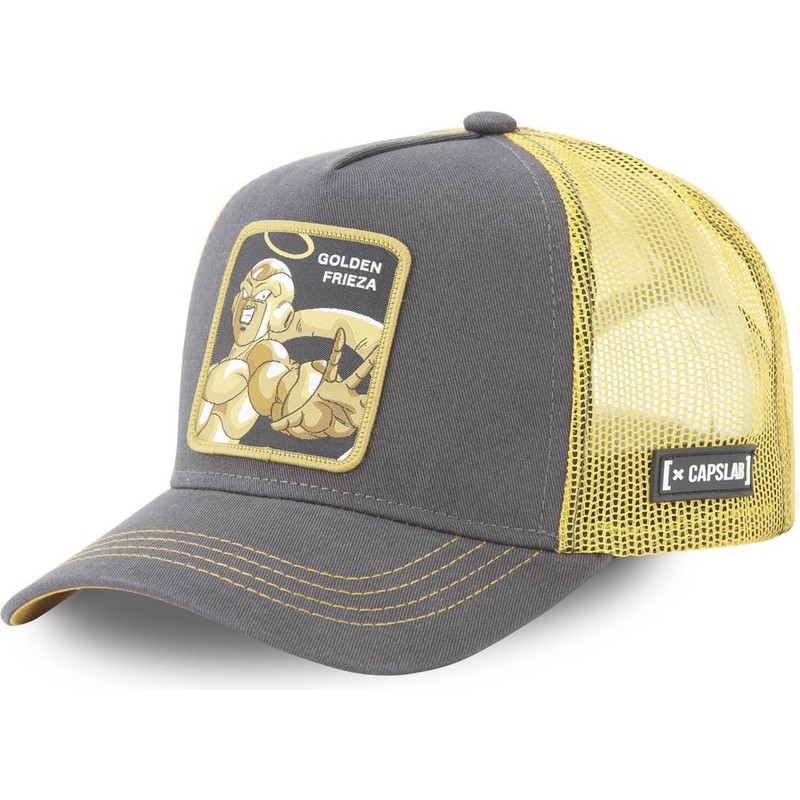 capslab-golden-frieza-dbs2-gld1-dragon-ball-grey-and-yellow-trucker-hat
