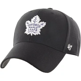 Gorra curva negra ajustable MVP de Toronto Maple Leafs NHL de 47 Brand