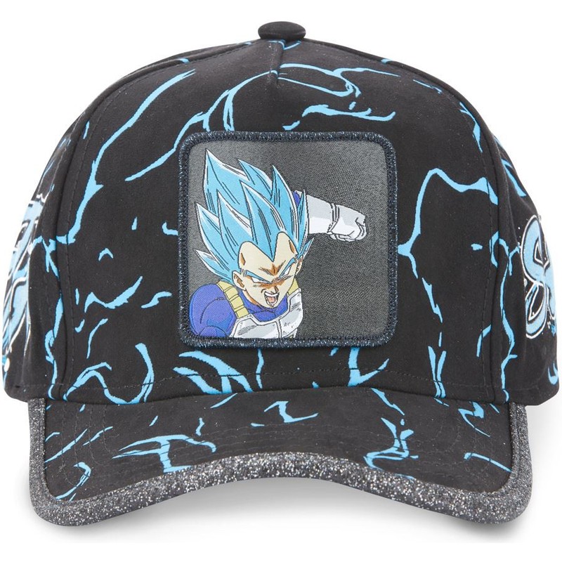 Gorra curva negra y azul ajustable Vegeta Super Saiyan Blue TAG VEG1