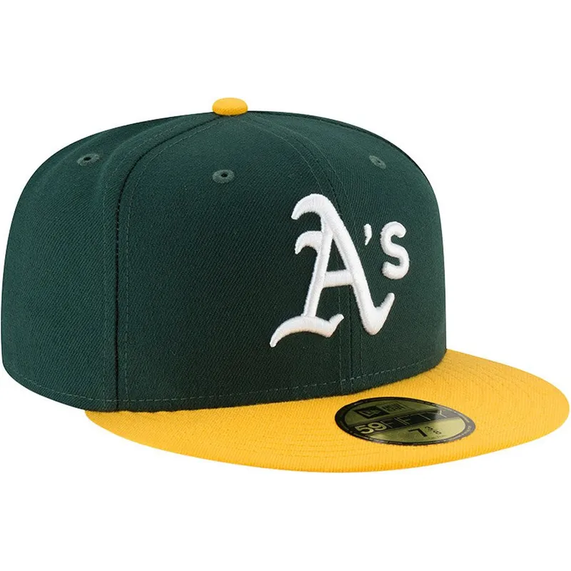 gron-och-gul-platt-keps-justerad-59fifty-ac-perf-fran-oakland-athletics-mlb-av-new-era