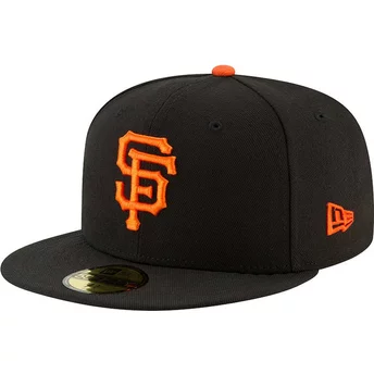 Gorra plana negra ajustada 59FIFTY AC Perf de San Francisco Giants MLB de New Era