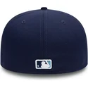 casquette-plate-bleue-marine-ajustee-59fifty-ac-perf-tampa-bay-rays-mlb-new-era