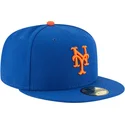 casquette-plate-bleue-ajustee-59fifty-ac-perf-new-york-mets-mlb-new-era