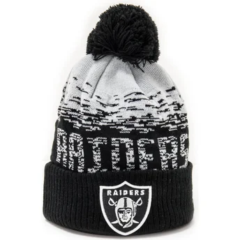 Bonnet noir avec pompom Sport Cuff Las Vegas Raiders NFL New Era