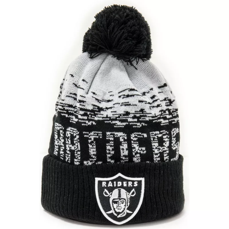 New Era NFL Sport Knit Cap Beanie - Oakland Raiders Black