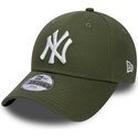 new-era-curved-brim-youth-9forty-league-essential-new-york-yankees-mlb-green-adjustable-cap