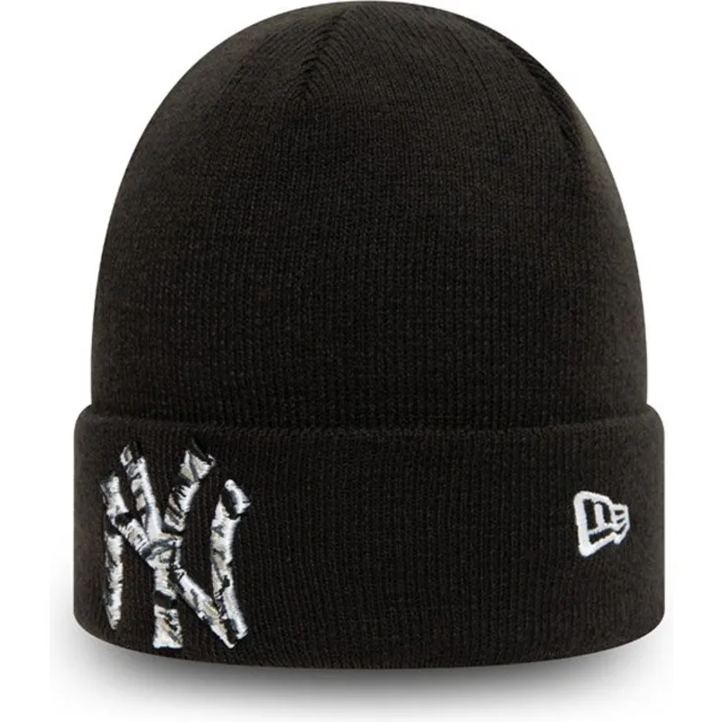 mutsen-zwart-voor-kinderen-knit-camo-infill-van-new-era