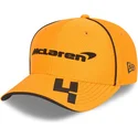 petten-gebogen-oranje-snapback-voor-kinderen-9fifty-stretch-snap-lando-norris-van-mclaren-racing-formula-1-van-new-era