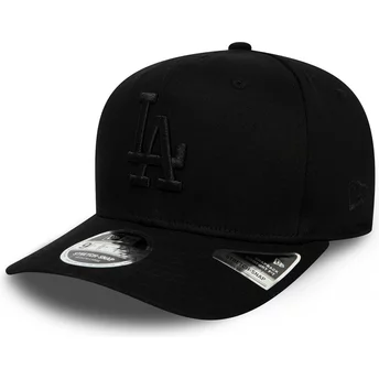 Gorra curva negra snapback con logo negro 9FIFTY Stretch Snap Tonal de Los Angeles Dodgers MLB de New Era