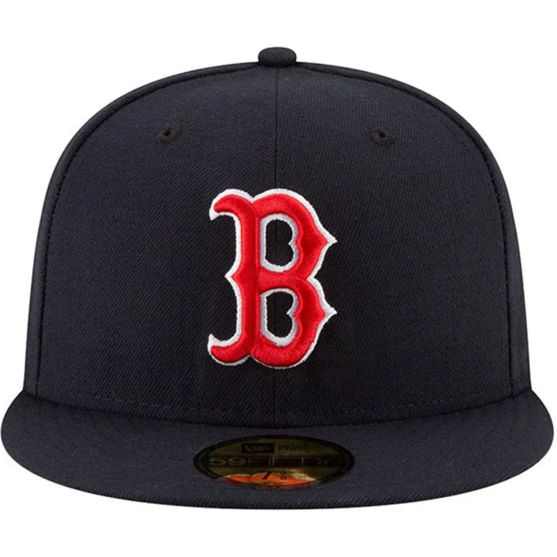 cappello-piatto-blu-marino-regolabile-59fifty-ac-perf-di-boston-red-sox-mlb-di-new-era