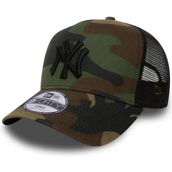 Casquette trucker camouflage pour enfant A Frame Clean New York Yankees MLB New Era