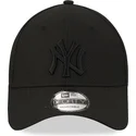 casquette-courbee-noire-ajustee-avec-logo-noir-39thirty-diamond-era-new-york-yankees-mlb-new-era