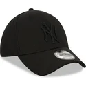 casquette-courbee-noire-ajustee-avec-logo-noir-39thirty-diamond-era-new-york-yankees-mlb-new-era