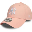 casquette-courbee-rose-ajustable-pour-enfant-9forty-league-essential-new-york-yankees-mlb-new-era