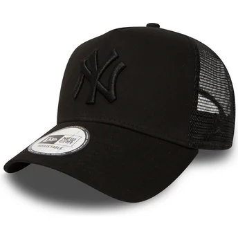 Petten gebogen zwart snapback voor kinderen A Frame Clean van New York Yankees MLB van New Era