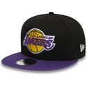 casquette-plate-noire-et-violette-snapback-9fifty-los-angeles-lakers-nba-new-era