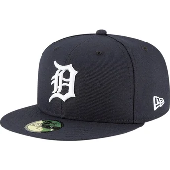 Cap plat navy blue ajustada 59FIFTY AC Perf van Detroit Tigers MLB van New Era