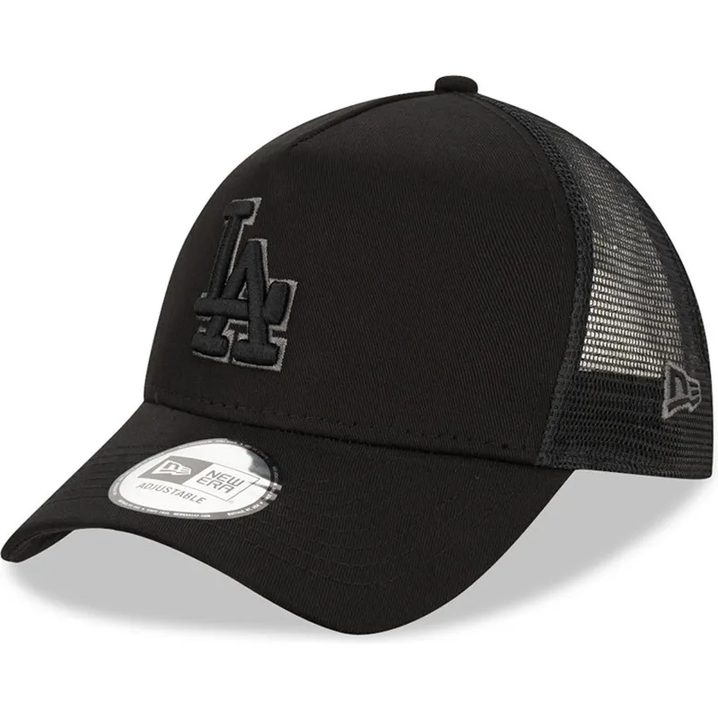 petten-gebogen-zwart-snapback-9forty-a-frame-van-los-angeles-dodgers-mlb-van-new-era