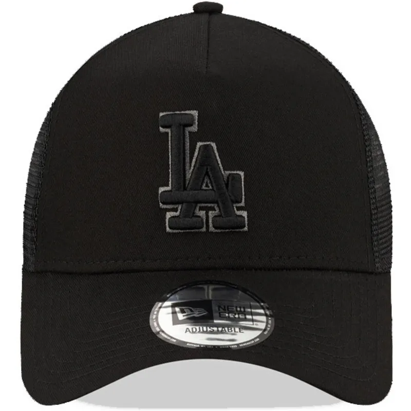petten-gebogen-zwart-snapback-9forty-a-frame-van-los-angeles-dodgers-mlb-van-new-era
